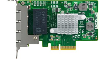 配备Intel®I350（研华外形尺寸）的四端口铜质千兆以太网PCI Express服务器适配器